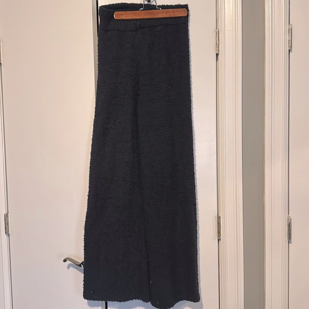 Skims fuzzy wide leg pant in charcoal grey